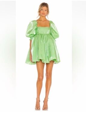 Selkie NWOT Puff Mini Dress size xs In Avocado